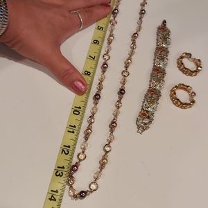 3 PC bundle  necklace are new has price)bracelet (earrings are Monet)